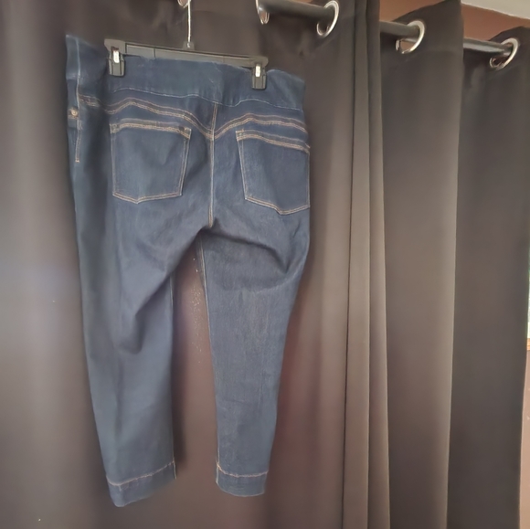 Style & Co. Women's Jean Capri Color Blue Size Large Gently Used - Picture 2 of 8